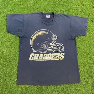 Vintage San Diego Chargers T Shirt Tee Trench Made USA Size Xtra Large XL NFL Football 90s 1990s California