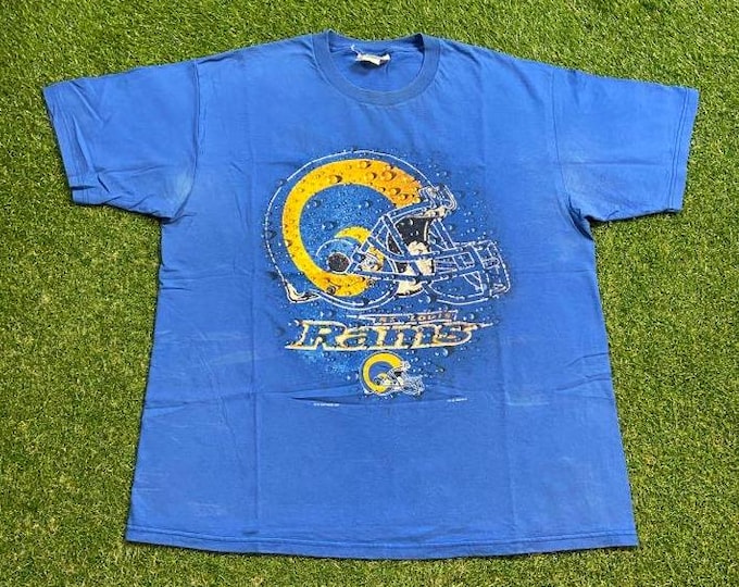 Vintage St Louis Rams T Shirt Tee CSA Size Xtra Large XL NFL Football Missouri Los Angeles 1990s 90s