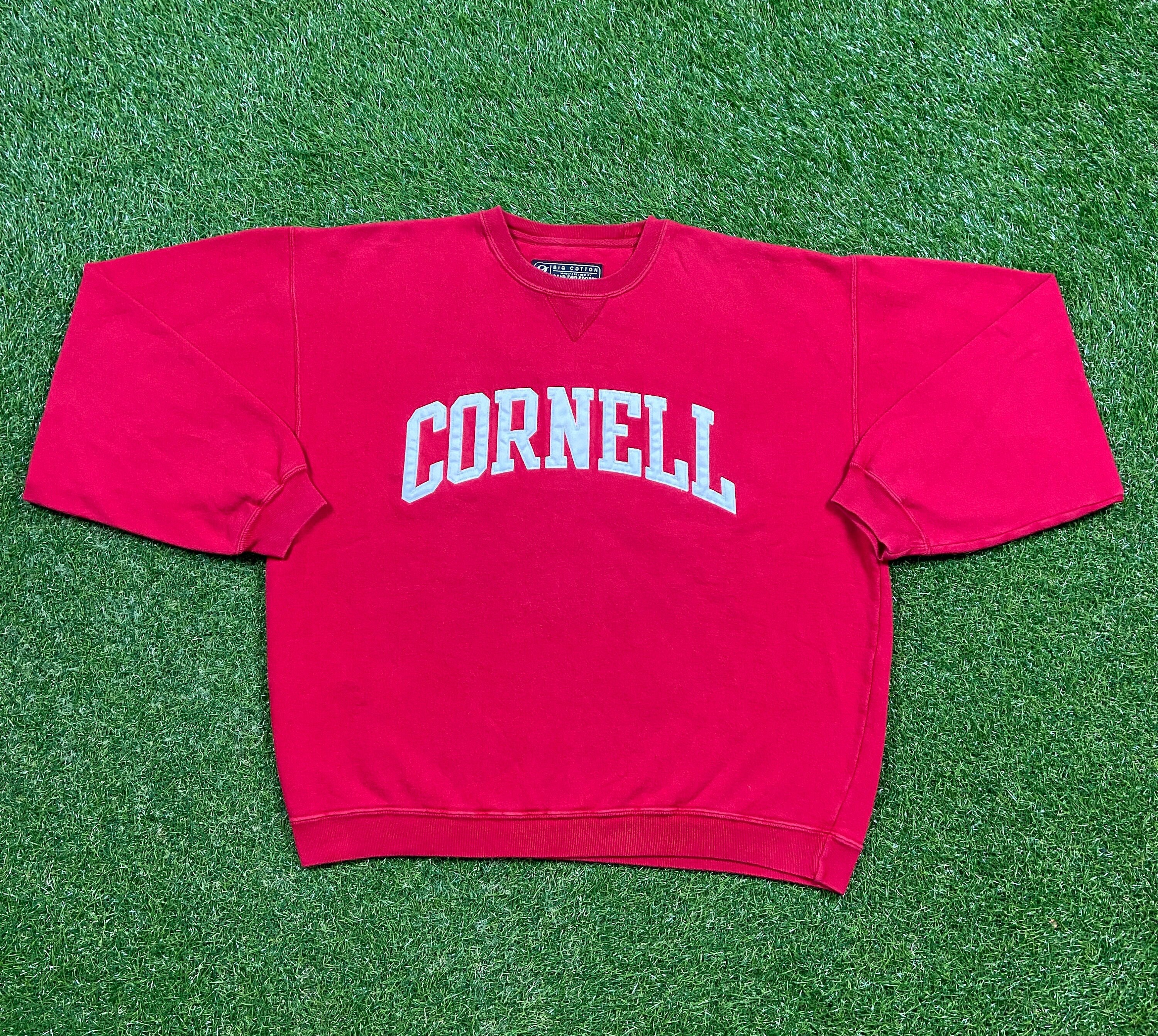 LegacyVintage99 Vintage Cornell University Crewneck Sweatshirt Gear for Sports Size Large L Cornell Big Red New York Pull Over Oversized