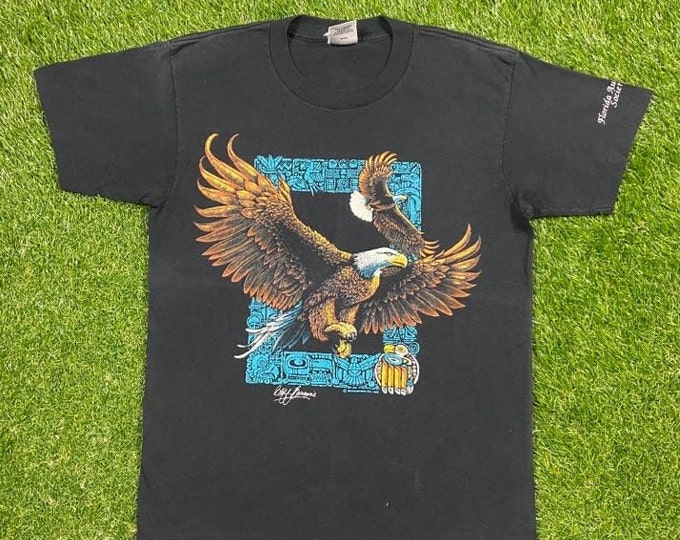 Vintage Florida Audubon Society T Shirt Tee Oneita Made USA Size Large Center For Birds Wildlife Habitat 1990s 90s