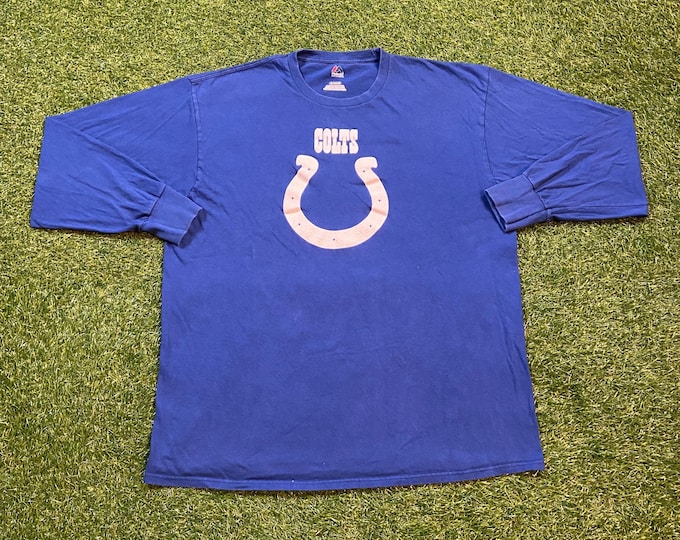 Vintage Indianapolis Colts Long Sleeve Shirt Size XL NFL Football AFC Indiana Peyton Manning 00s