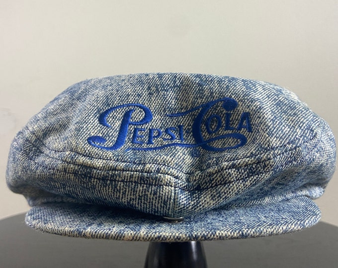 Vintage Rare Pepsi Snapback Hat Made USA OSFA Classic Cola Soda Soft Drink Pop 1980s 80s