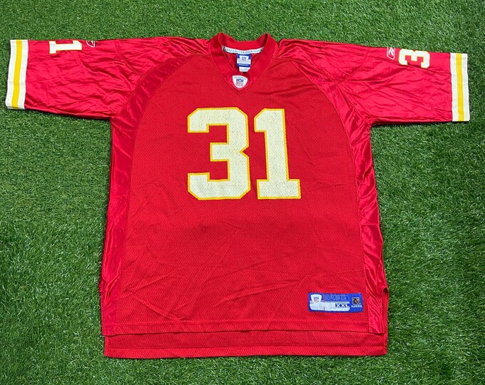Vintage Kansas City Chiefs Preist Holmes #31 Jersey Reebok Size XXL 2XL NFL Football KC Missouri Mahomes 00s