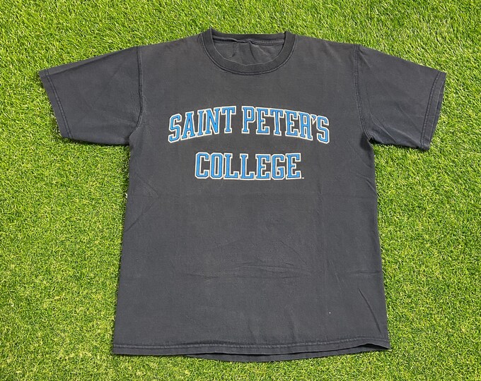Vintage Sant Peter's College Shirt Size Medium M Jesuit University New Jersey NJ College 1990s 90s