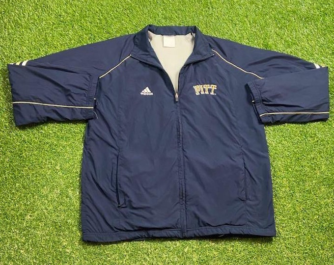 Vintage University of Pittsburgh Panthers Jacket Adidas Size Medium M NCAA College Basketball Pennsylvania 1990s 90s