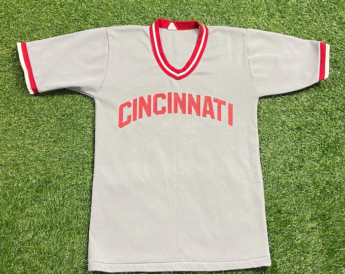 Vintage Cincinnati Reds Baseball Jersey Size Youth Large MLB Baseball Ken Griffey JR Ohio Cleveland 1990s 90s
