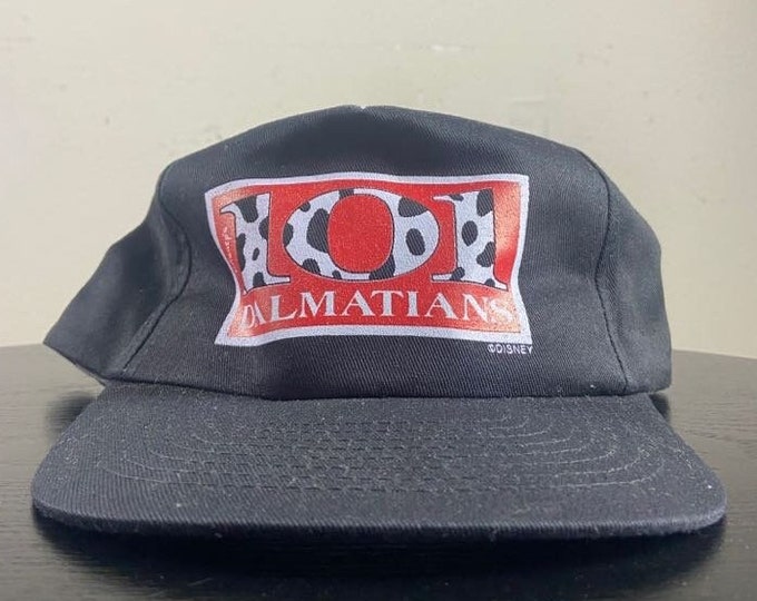 Vintage 101 Dalmatians Snapback Hat OSFA Walt Disney 1996 90's Animated Movie Mickey Mouse McDonalds