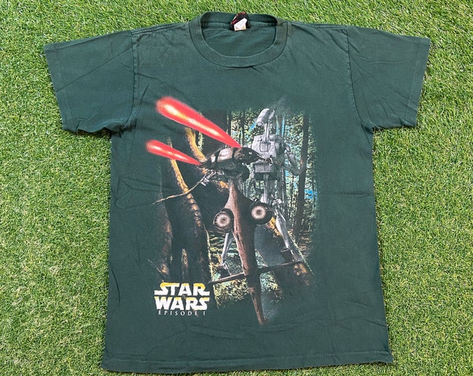 Vintage Star Wars Episode 1 T Shirt Tee Made USA Size Medium M Darth Vader Disney Jedi Star Trek Science Fiction 00s