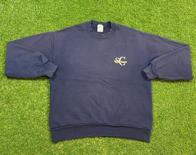 Vintage Myrtle Beach Crewneck Sweatshirt Jerzees Made USA Size Large L South Carolina SC 1990s 90s Pull Over Oversized