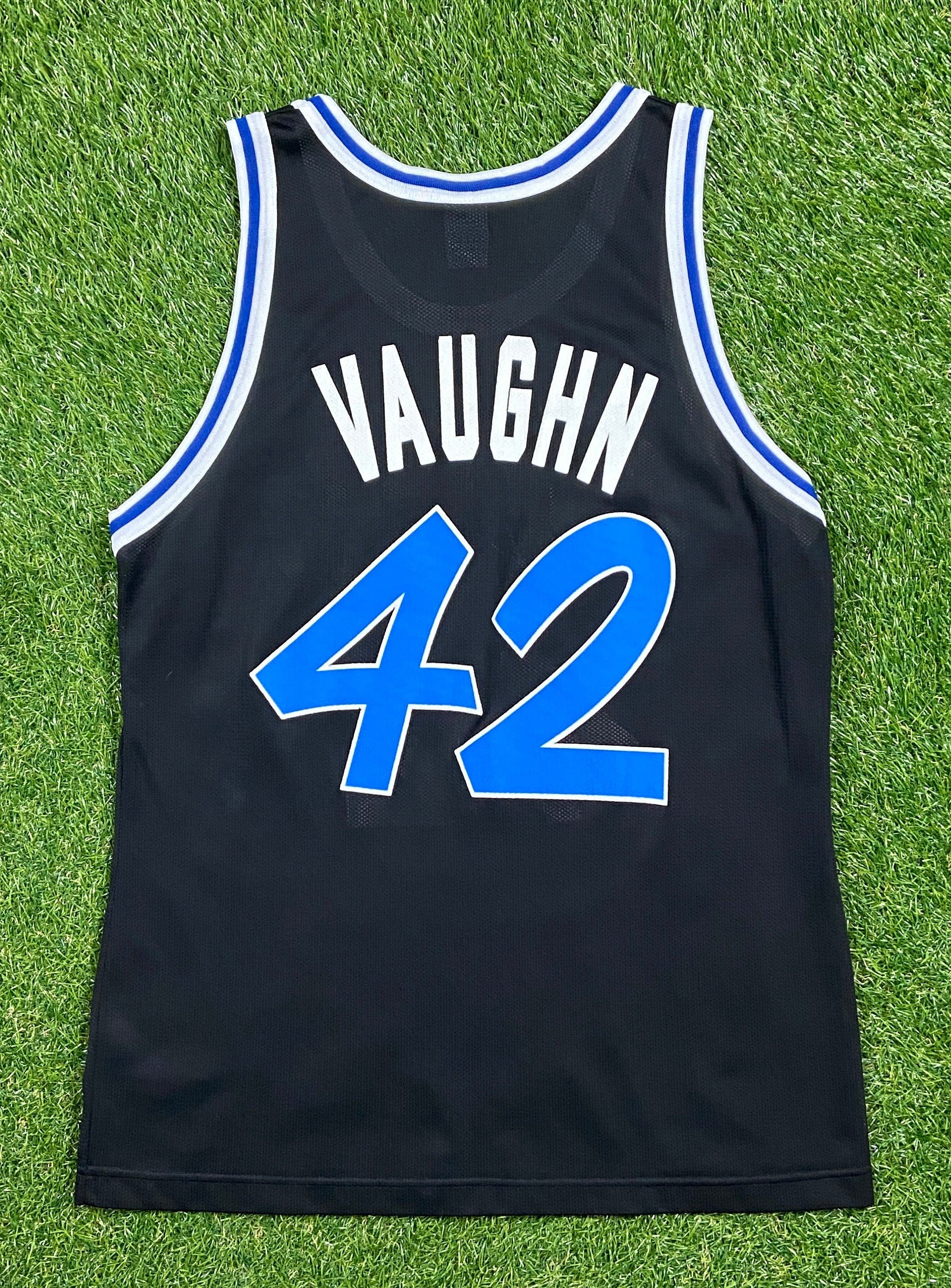 Vintage Orlando Magic David Vaughn III #42 Jersey Champion Size 44 Large M  NBA Basketball OG Jersey Florida 1990s 90s Shaq Penny Authentic