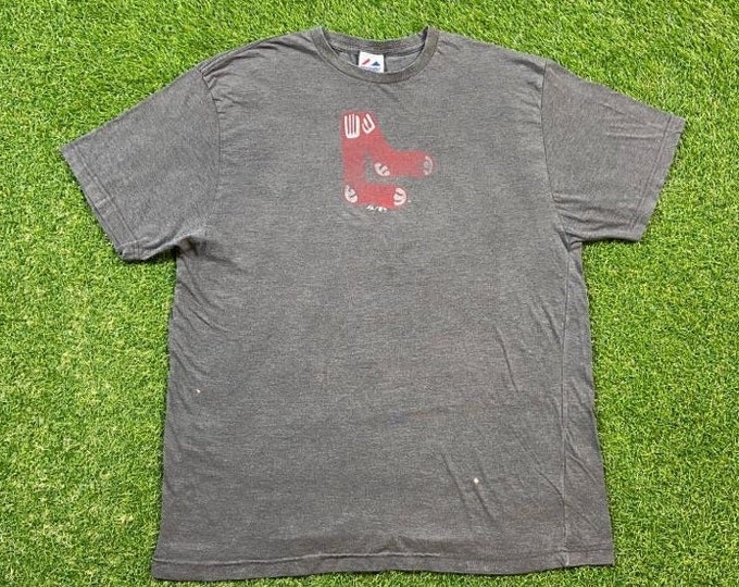 Vintage Boston Red Sox T Shirt Tee Majestic Size Large L New England Massachusetts MLB Baseball Stadium 1990s 90s