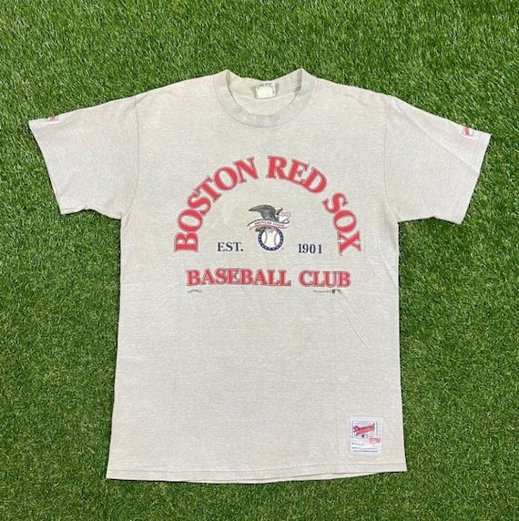 Vintage Boston Red Sox T Shirt Tee Nutmeg Mills Made USA Size 