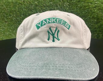 Vintage New York Yankees Strap Back Hat Cap OSFA MLB Baseball Bronx Original Jeter 1990s 90s
