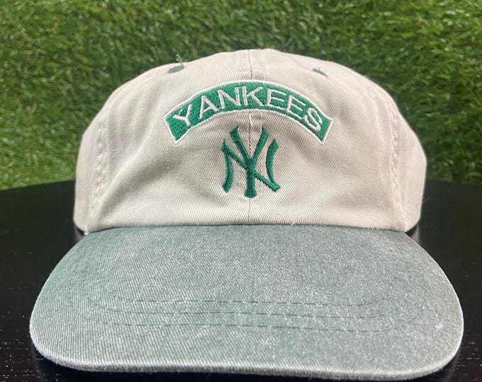 Vintage New York Yankees Strap Back Hat Cap OSFA MLB Baseball Bronx Original Jeter 1990s 90s