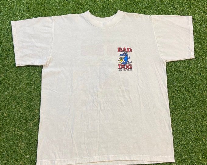 Vintage Bad Dog Cozumel Mexico T Shirt Tee Cancun Reef Made in Mexico Size Xtra Large XL Party Animal Vacation Beach Caribbean 1990s 90s