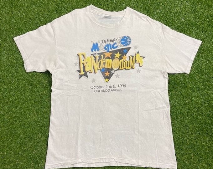 Vintage Orlando Magic  T Shirt Tee Made Usa Size Xtra Large XL NBA Basketball Magic Basketball McGrady Shaq Penny 1990s 90s