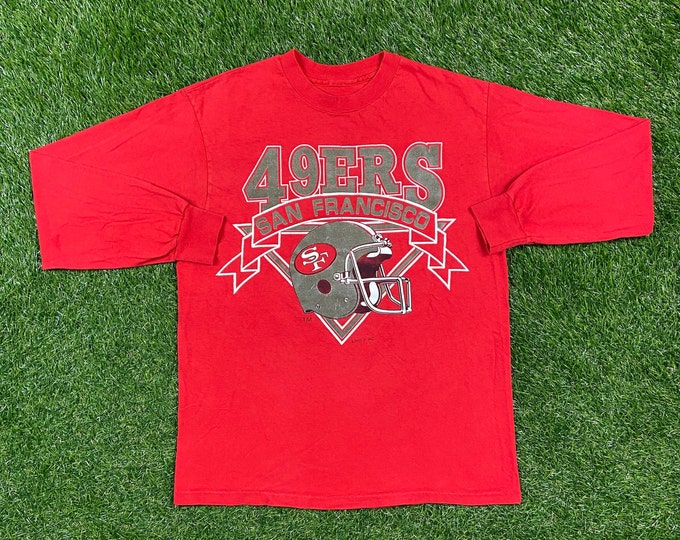 Vintage San Francisco 49ers Long Sleeve Shirt Logo 7 Size Small / Medium NFL Football Montana California Pull Over Comfy Cozy 80s 90s