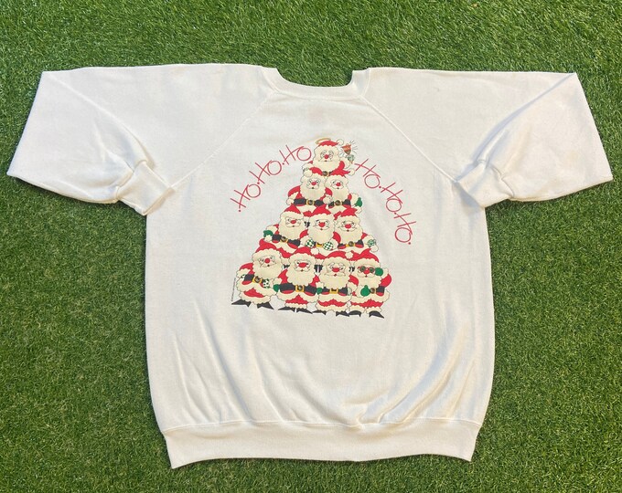 Ugly Christmas Sweater Vintage Tacky Holiday Party Merry Santa Classic Santa Claus Xmas 90s 80s Knit Classic Size Xtra Large XL Pull Over