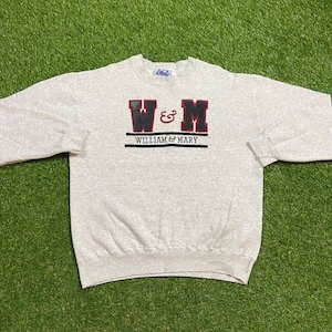 Vintage College of William and Mary Crewneck Sweatshirt Made USA Size Large L Williamsburg VA University of Virginia 1990s 90s Pull Over