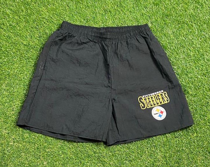 Vintage Pittsburgh Steelers Shorts Size Large L NFL Football Pennsylvania Steel Curtains Classic 1990s 90s