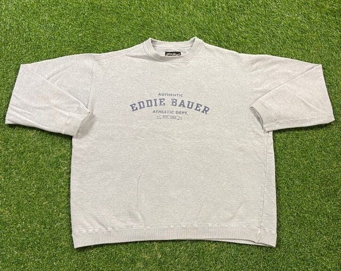 Vintage Eddie Bauer Crewneck Sweatshirt Made in Canada Size Xtra Large XL Quality Clothing Apparel Pull Over 90s 1990s