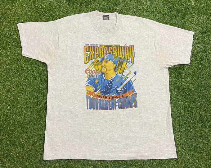 Vintage Max Dixon's Expressway Park T Shirt Tee Size XXL 2XL Softball Tournament Champs MLB Baseball Coors Light Beer Brewing Drink Alcohol
