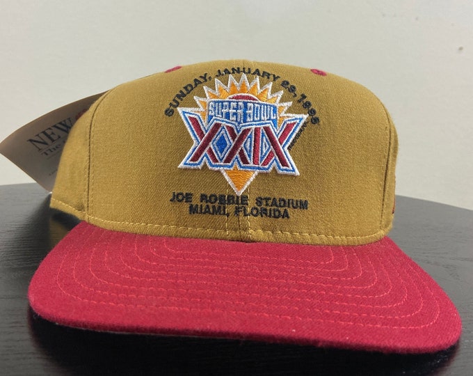 Vintage Super Bowl XXIX 1995 Snapback Hat Cap New Era Made Usa OSFA NFL Football Miami Florida 1990s 90s