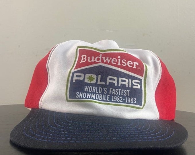 Vintage Budweiser Snapback Hat Made USA OSFA Beer Brew Alcohol 1990s 90s Original Cap