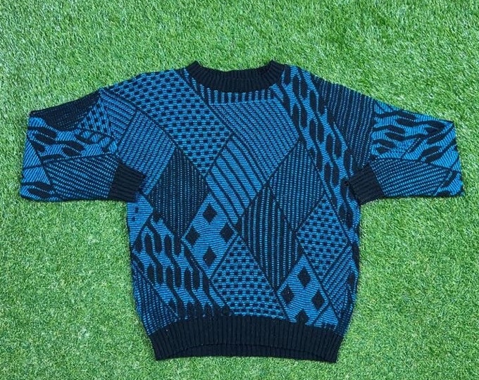 Vintage Centennial Knits Knitted Crewneck Sweater Pull Over Size Medium M Quality 90s Comfortable Fit 1990s Original Fall Winter Warm Cozy