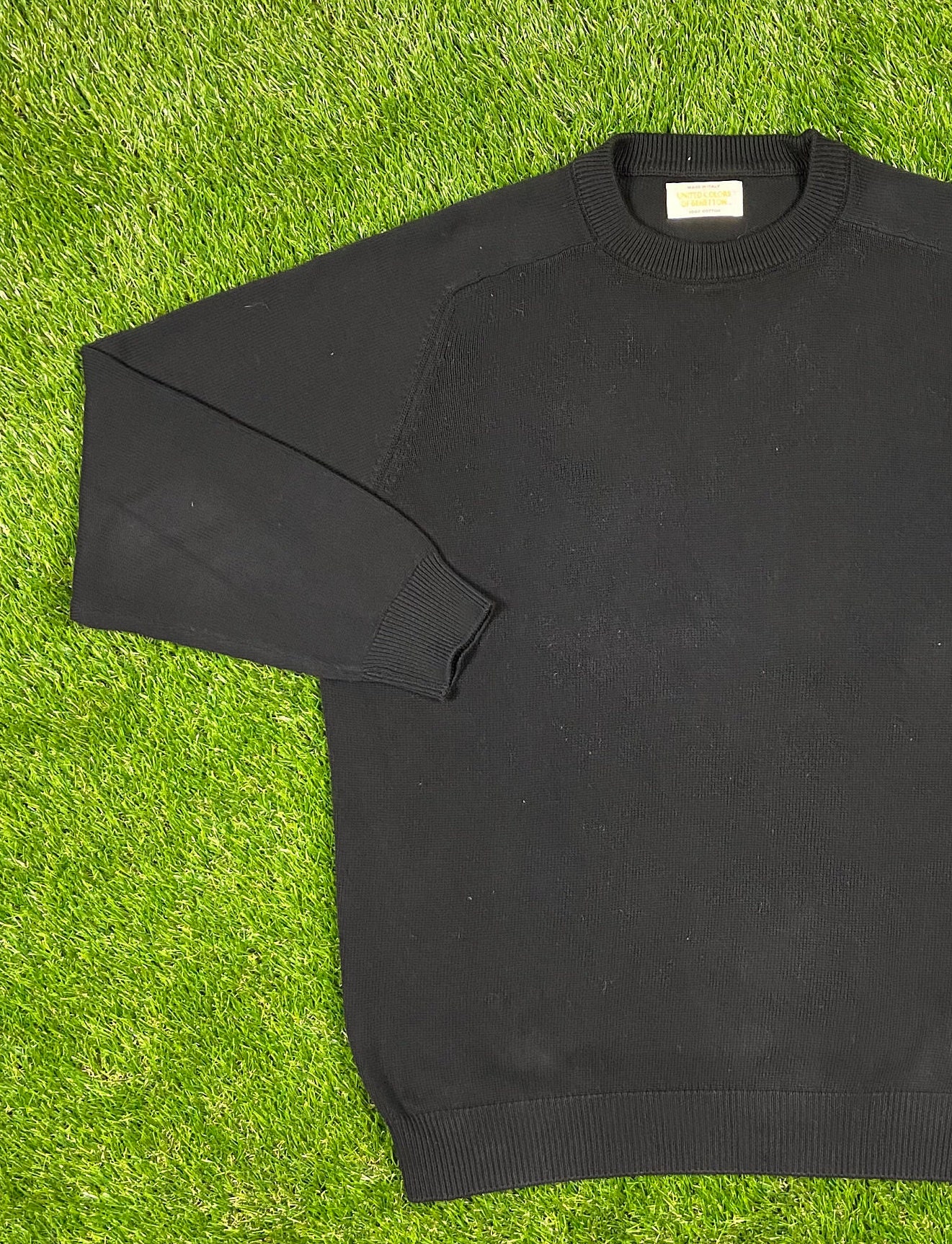 Vintage United Colors of Benetton Knit Crewneck Sweater Pull Over 