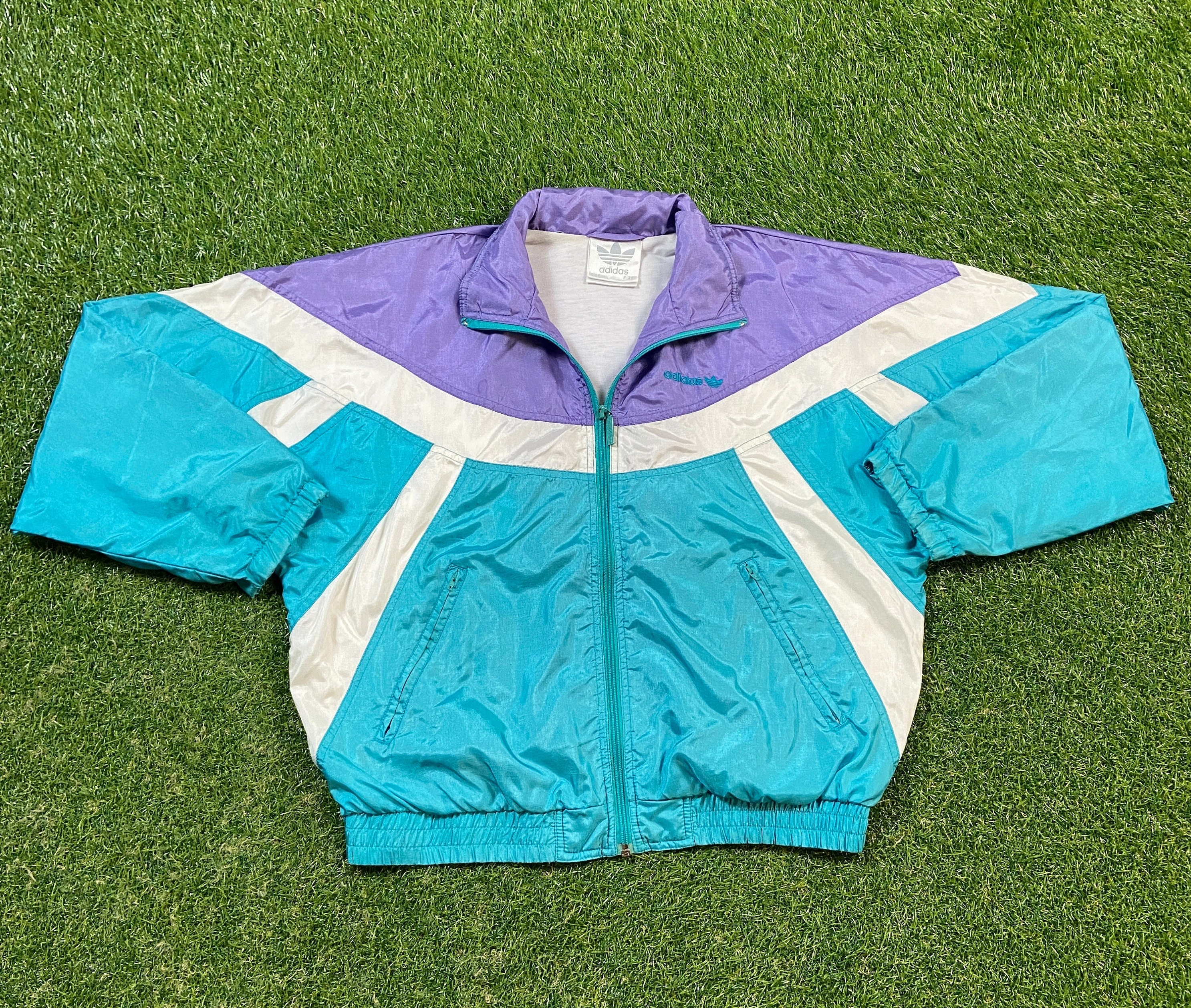 Vintage Adidas Windbreaker Jacket Zip up Size Small S Classic - Etsy