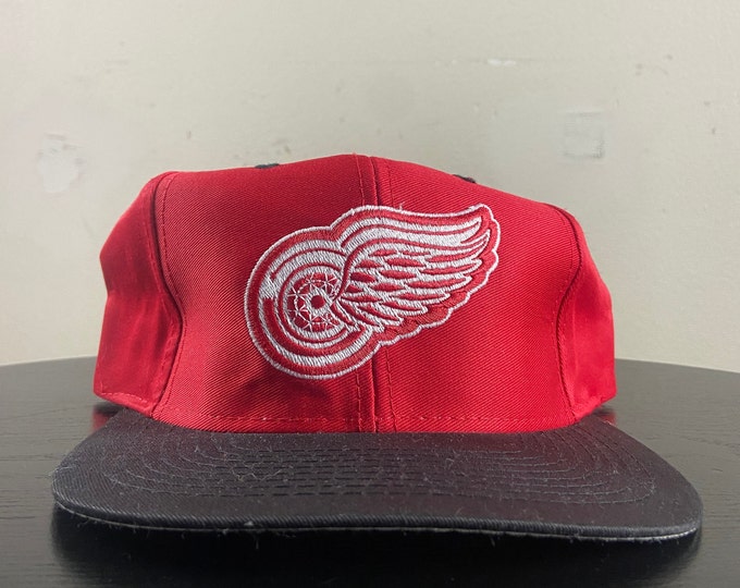 Vintage Detroit Red Wings Snapback Hat 7 OSFA NHL Hockey Michigan 1990s 90s