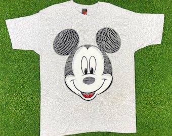 Vintage Disney Mickey Mouse Head Tee T Shirt 1990s Walt Disney Unlimited World Classic Oversized 90s Magic One Size XL XXL New