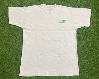 Vintage University of Notre Dame T Shirt Tee Made USA Size Xtra Large XL Fighting Irish 1990s 90s NCAA College Football Classic