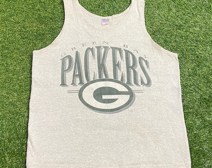 Vintage Green Bay Packers Tank Top Shirt Made USA Size Xtra Large XL NFL Football Wisconsin Pack Favre Cheese Head 1990s 90s