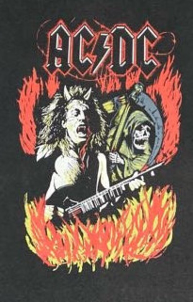 Vintage AC DC T Shirt Rock Band Tee Size Medium M 1980s 80s - Etsy