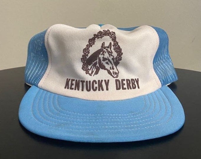 Vintage Kentucky Derby Snapback Hat Made USA OSFA Louisville Horse Racing Annual Festival 1980s 80s