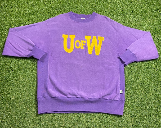 Vintage University of Washington Huskies Crewneck Sweatshirt Size Xtra Large XL NCAA College Football Pull Over Oversized 1990s 90s