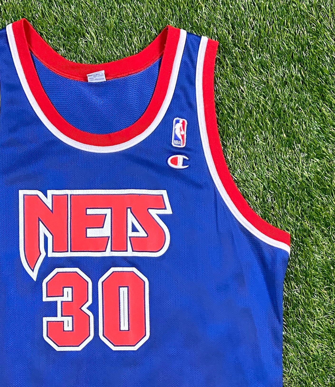 Vintage Champion NBA New Jersey Nets KITTLES #30 Jersey Size XXL