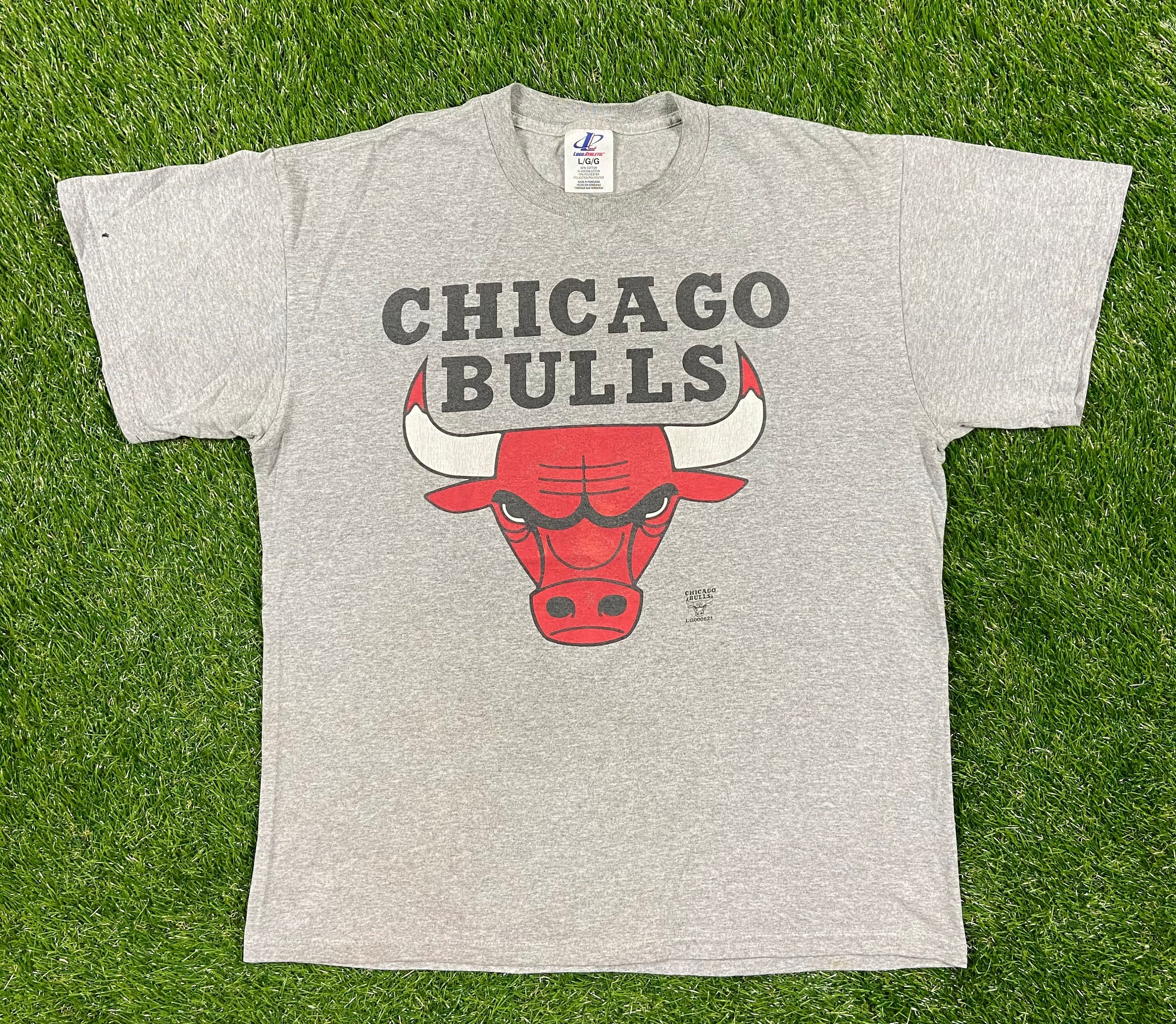 Bulls White 23 Bulls Oversize Drop Shoulder T Shirt.