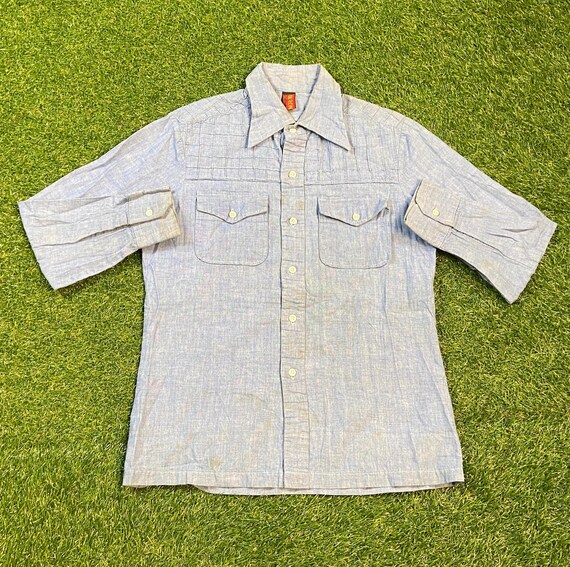 Vintage Thailand Button Down Shirt Size Small S B… - image 1