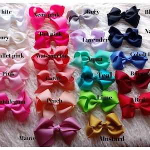 3&quot; Grosgrain Hair Bow: Basic Boutique Style, Pick Your Colors