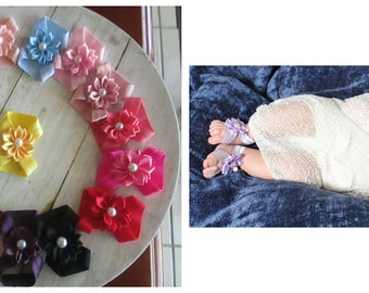 Zapatos de bebé - Sandalias descalzas para bebés con perlas - Sandalia para niños pequeños - Sandalias para recién nacidos - Zapatos para recién nacidos - Sandalias para bebés - Zapatos descalzos para niñas