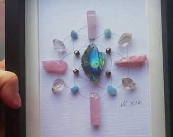 Framed Crystal Grid Medium (11x9inch)