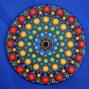Mandala Picture Riga Toile peinte à la main