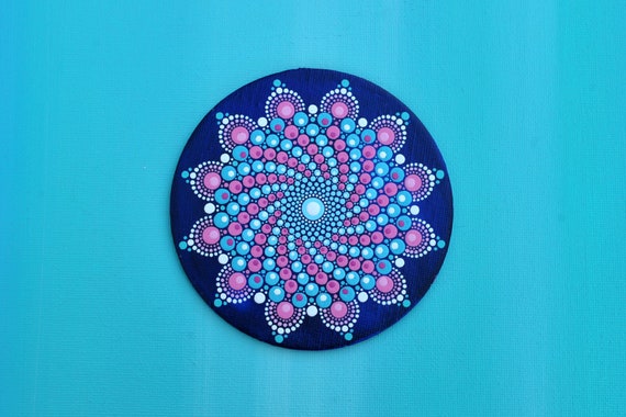 Flower Acrylic Mandala Painting On Canvas 2