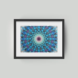 Imagem de Mandala de Cartão Postal - Lua Azul