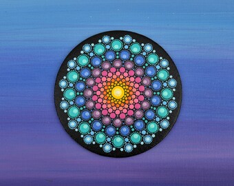 Magnet Mandala Flower - Summer Dream Hand-Painted Canvas