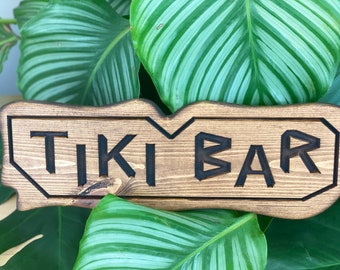 Rustic Tiki Bar wooden decoration/sign