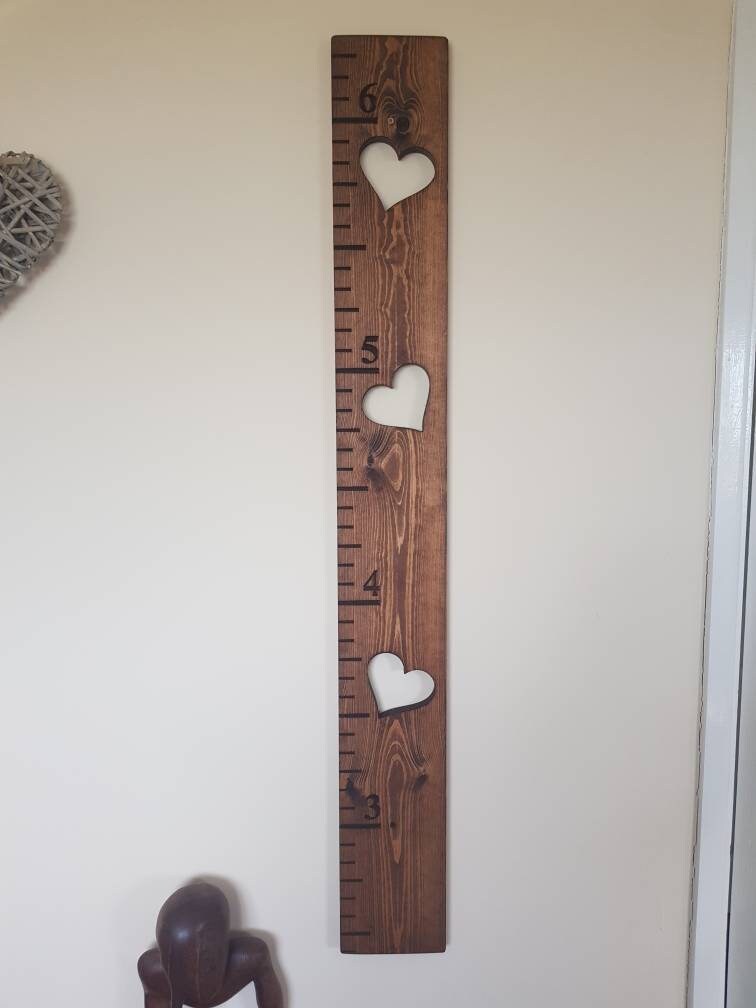 Loved Beyond Measure Rustic Giant Wooden Ruler 2/'5/" to 6/'4/" height chart